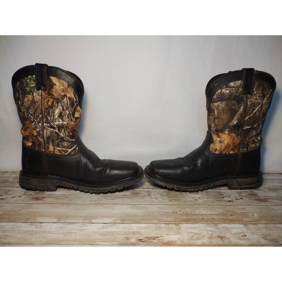 Rocky Cowboy Boots Camo Youth Size 5 Some Minor Flaws VGUC - Picture 3 of 15